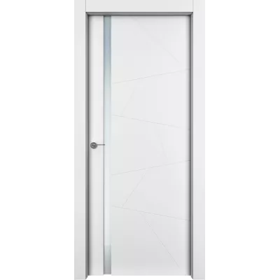 Дверь Офрам БЕРГЕН стекло белый триплекс, эмаль белая