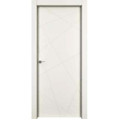 Дверь Офрам ГЕО глухая, эмаль кремовая RAL 9001