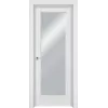 Дверь Офрам ДЕЛЬТА со стеклом, эмаль белая