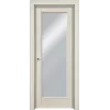 Дверь Офрам ДЕЛЬТА со стеклом, эмаль кремовая RAL 9001