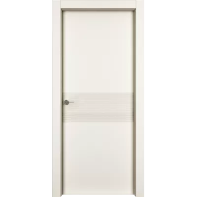Дверь Офрам ЛАЙН глухая, эмаль кремовая RAL 9001