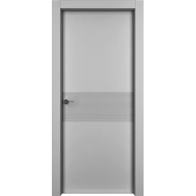 Дверь Офрам ЛАЙН глухая, эмаль серая