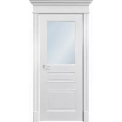 Дверь Офрам ОРТОНА-3 со стеклом, эмаль белая