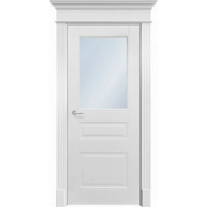 Дверь Офрам ОРТОНА-3 со стеклом, эмаль белая