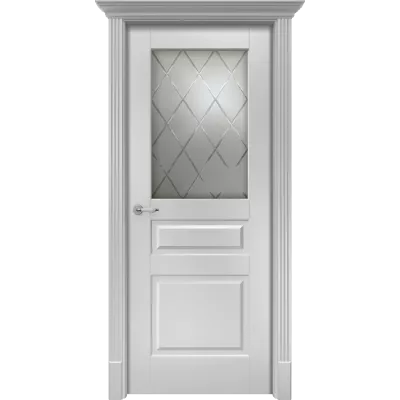 Дверь Офрам ПРАЙМ со стеклом, эмаль белая