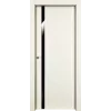 Дверь Офрам БЕРГЕН стекло черный триплекс, эмаль кремовая RAL 9001