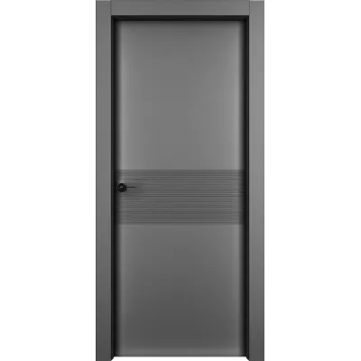 Дверь Офрам ЛАЙН глухая, эмаль черная