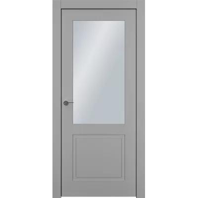Дверь Офрам КЛАССИКА-2 со стеклом, эмаль серая