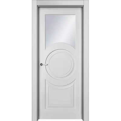 Дверь Офрам МЕТРО со стеклом, эмаль белая