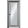 Дверь Офрам НАФТА со стеклом, эмаль серая