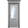 Дверь Офрам НАФТА-2 со стеклом, эмаль серая