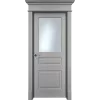 Дверь Офрам НАФТА-3 со стеклом, эмаль серая