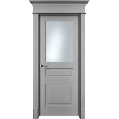 Дверь Офрам НАФТА-3 со стеклом, эмаль серая