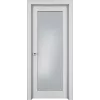Дверь Офрам ПАСПАРТУ со стеклом, эмаль белая