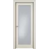 Дверь Офрам ПАСПАРТУ со стеклом, эмаль кремовая RAL 9001