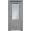 Дверь Офрам ПАСПАРТУ-2 со стеклом, эмаль серая
