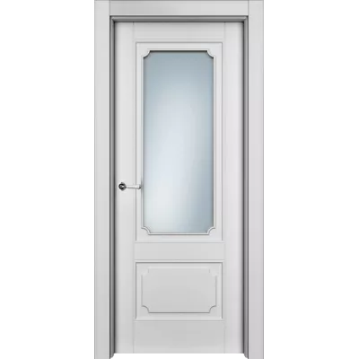Дверь Офрам РИАН-2 со стеклом, эмаль белая