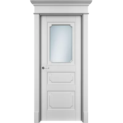 Дверь Офрам РИАН-3 со стеклом, эмаль белая