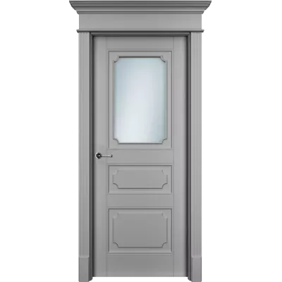 Дверь Офрам РИАН-3 со стеклом, эмаль серая