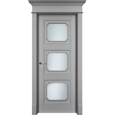 Дверь Офрам РИАН-33 со стеклом, эмаль серая