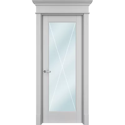 Дверь Офрам ТАНЖЕР Х со стеклом, эмаль белая