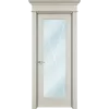Дверь Офрам ТАНЖЕР Х со стеклом, эмаль кремовая RAL 9001