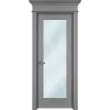 Дверь Офрам ТАНЖЕР ХО со стеклом, эмаль серая