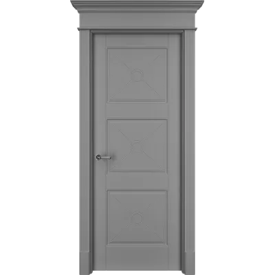 Дверь Офрам ТАНЖЕР-33ХО глухая, эмаль серая