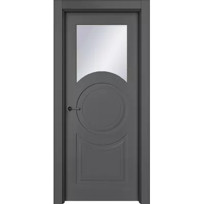 Дверь Офрам МЕТРО со стеклом, эмаль черная