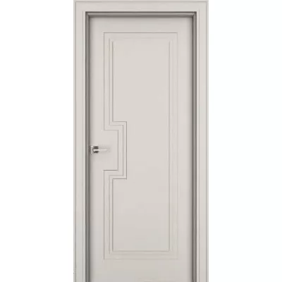 Дверь Офрам ПАСПАРТУ-П глухая, эмаль кремовая RAL 9001