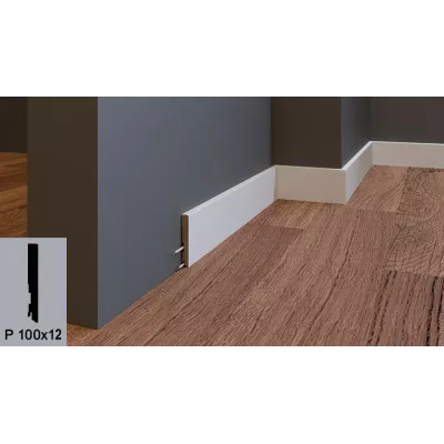 Плинтус P 100х12 RAL 9001/9010