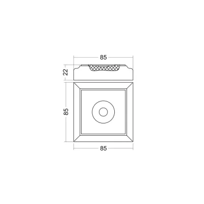 Розетка верхняя 78х78х23 мм ЭМАЛЬ