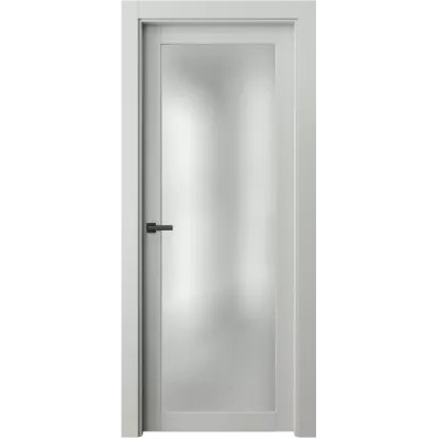 Дверь Офрам ПАРНАС со стеклом, эмаль белая