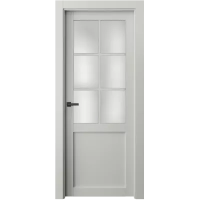Дверь Офрам ПАРНАС-2 со стеклом, эмаль белая