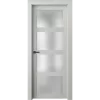 Дверь Офрам ПАРНАС-44 со стеклом, эмаль белая