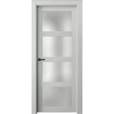Дверь Офрам ПАРНАС-44 со стеклом, эмаль белая