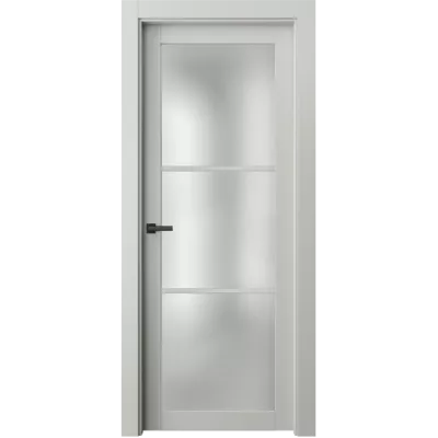 Дверь Офрам ПАРНАС со стеклом, эмаль белая
