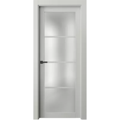 Дверь Офрам ПАРНАС со стеклом, эмаль белая