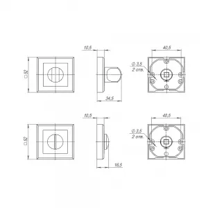 Ручка поворотная BK6 QL SSC-16 сатинированный хром