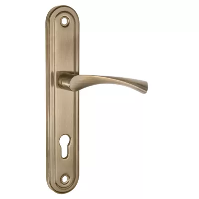 Ручка Punto (Пунто) на планке HANDLE90.CRONA.04-85 (P90 8504 CRONA) AB бронза