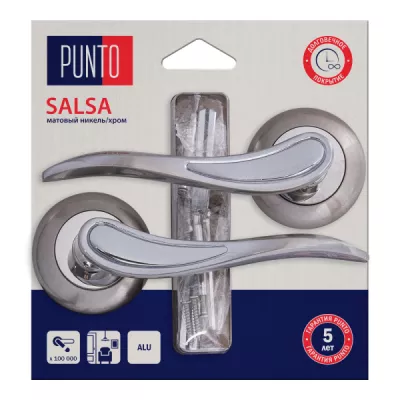 Ручка Punto (Пунто) раздельная LM/A R.TL54.SALSA/HD SN/CP-3 матовый никель/хром