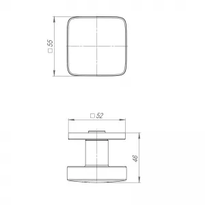Ручка раздельная R.ARC.R52.SALUT CP-8 хром