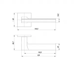 Ручка раздельная K.ARC.Q52.BLADE BL-24 черный