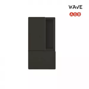 Ручка дверная AGB Wave Blind Slide, черный (для раздвижных дверей без запирания)