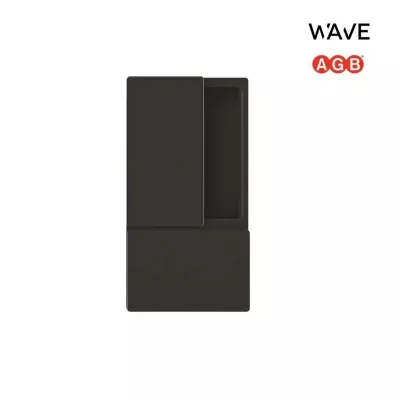 Ручка дверная AGB Wave Blind Swing, черный (для распашных дверей без запирания)