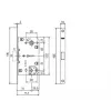 B06102.50.03 AGB (АГБ) (=B04102) Защелка врезная WC (лат.) тех. уп. без отв. пл. MEDIANA POLARIS