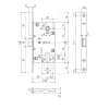 Корпус AGB (АГБ) врезного замка под цилиндр MEDIANA EVOLUTION B01103.50.34 (матовый хром)