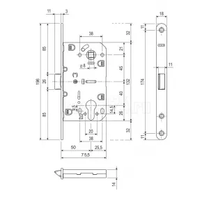 B 01103.50.F9 Mediana Evolution Cyl Черный