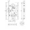 Корпус AGB (АГБ) врезного замка магнитный под цилиндр MEDIANA POLARIS B06103.50.06 (никель)