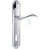 Дверная ручка Extreza AGATA (Агата) 310 на планке PL03 полированный хром F04 без доп. запирания PASS